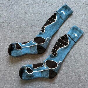 Darn Tough Cushioned Ski Socks Men's Large Blue Black White